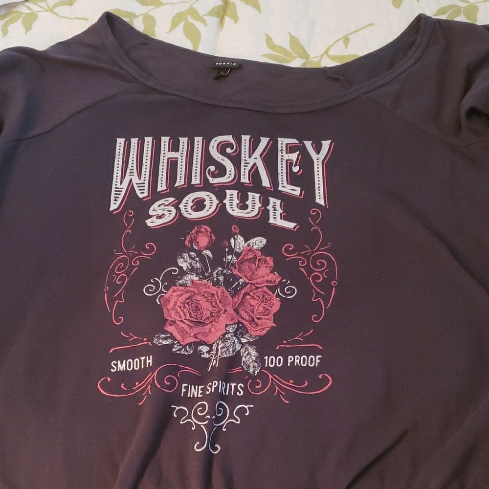 Gray 'Whiskey Soul' Graphic Sweatshirt